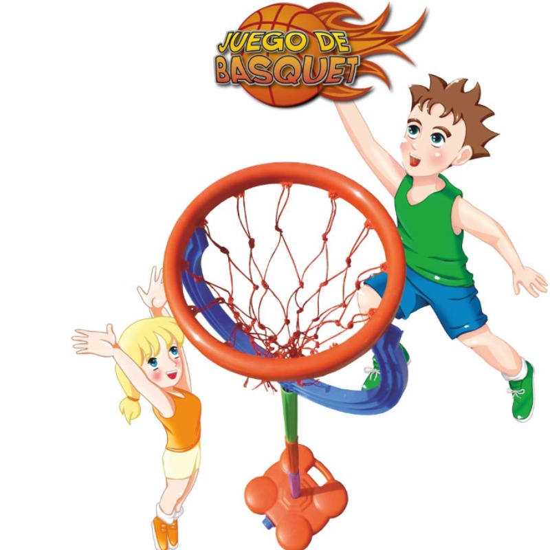 Juego De Basquet Portatil De Pvc. Incluye Pelota. Juegosol