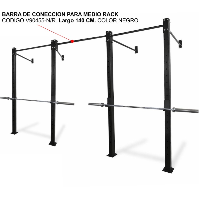 Barra De Conexion Para Unir 2 Medio Rack Codigo V90455-n/r. 140 Cm. Color Negro
