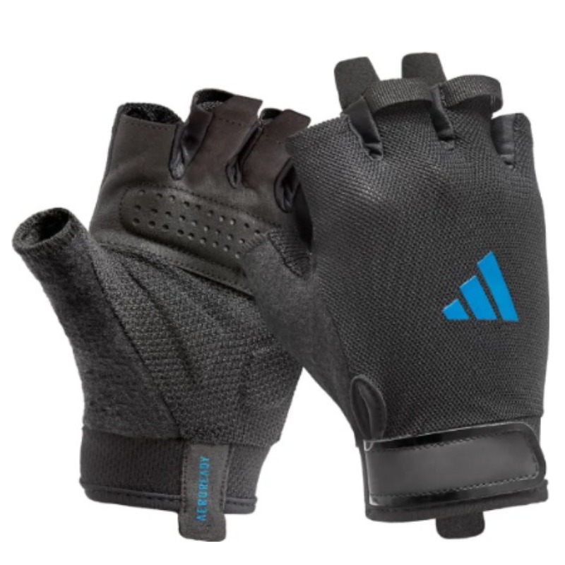 Guante Fitness Adidas Essential -talle S- Negro/azul