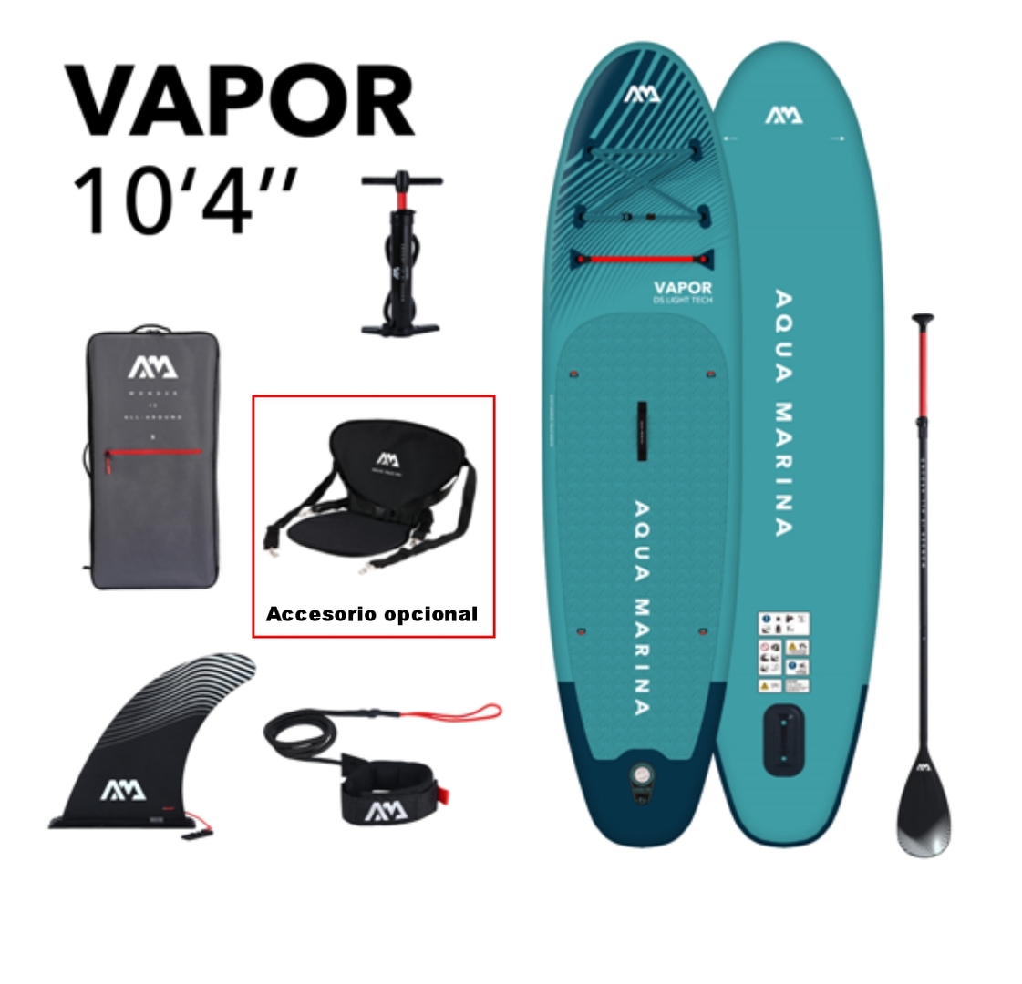 Tabla  Sup (stand Up Paddle) - Surf - Aqua Marina Vapor - Inflable