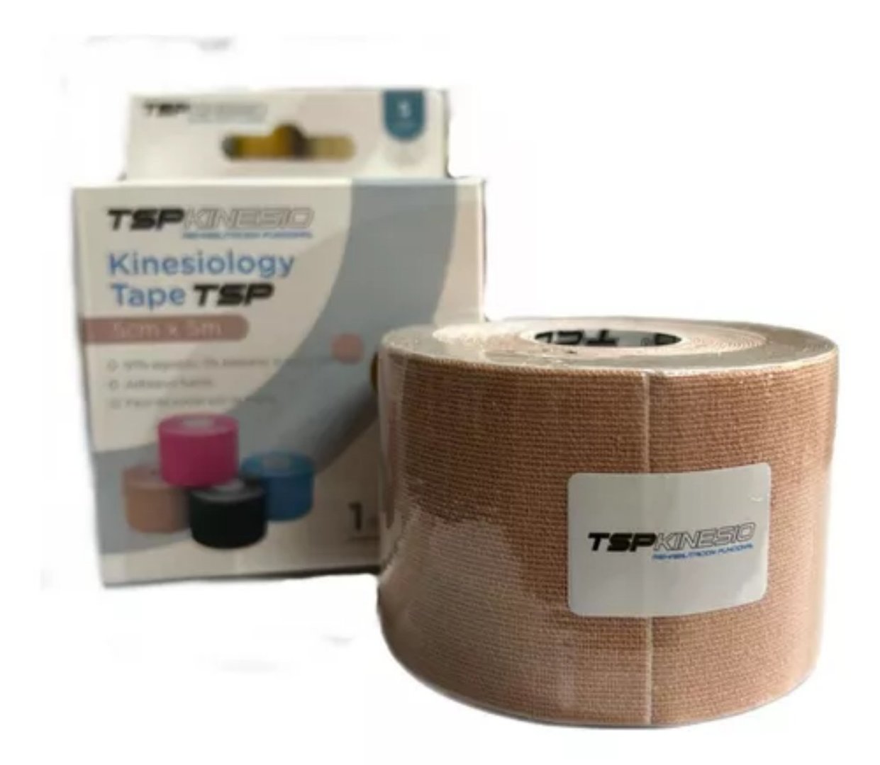 Cinta Kinesio Tapping (adherente) - 5cm X 5m - Marca Tsp