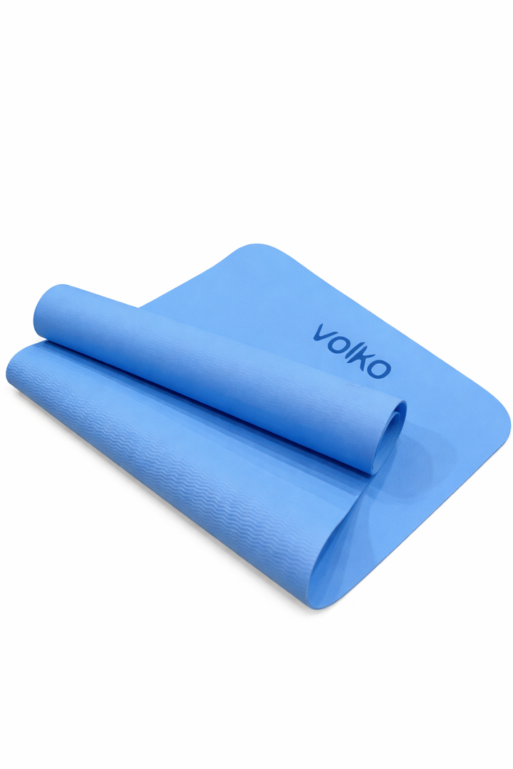 Colchoneta De Yoga Mat - Tpe Celeste - 3 Mm. - 1,83 X 0,61 Mts - Volko
