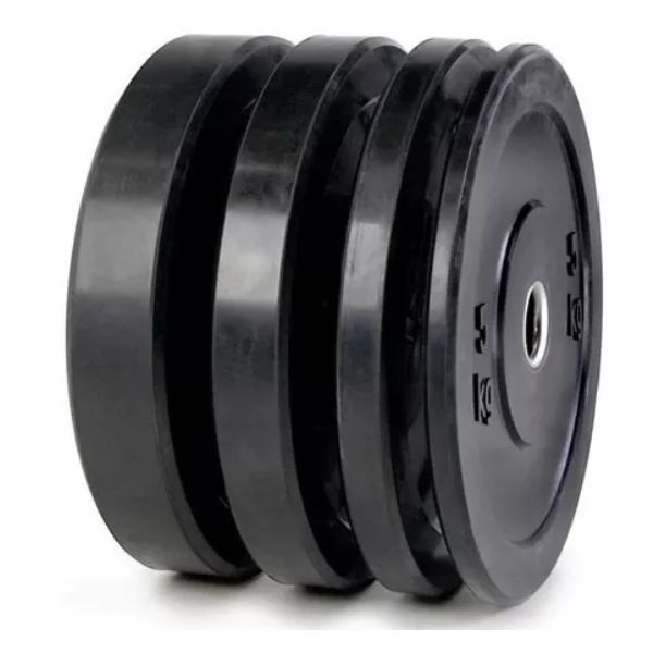 Disco Bumper De 15 Kg C/ Estampado Negro