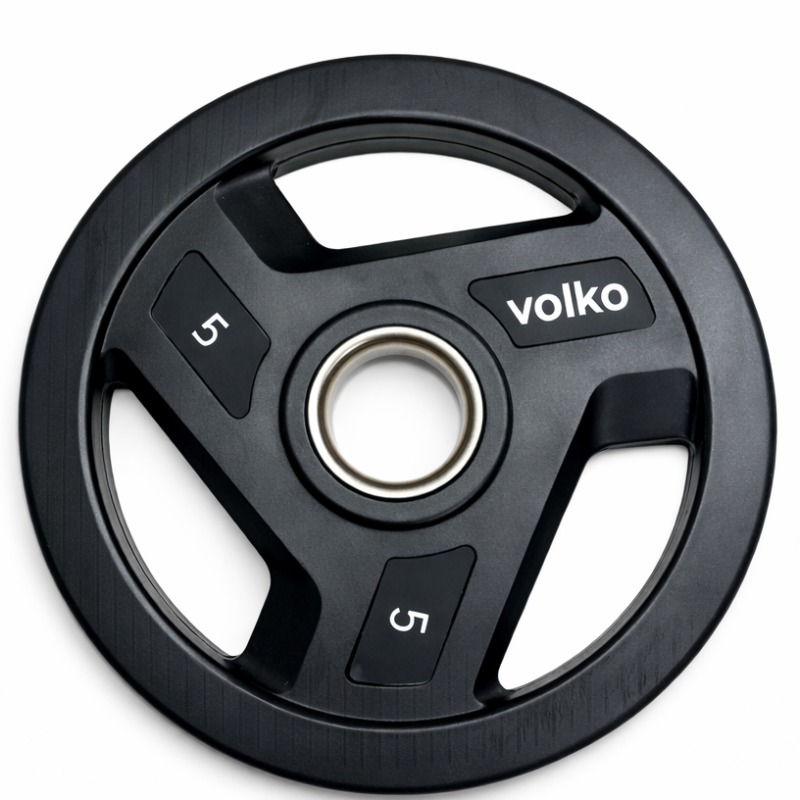 Disco Olimpico Triple Agarre 5 Kg. Recubierto En Goma. Volko