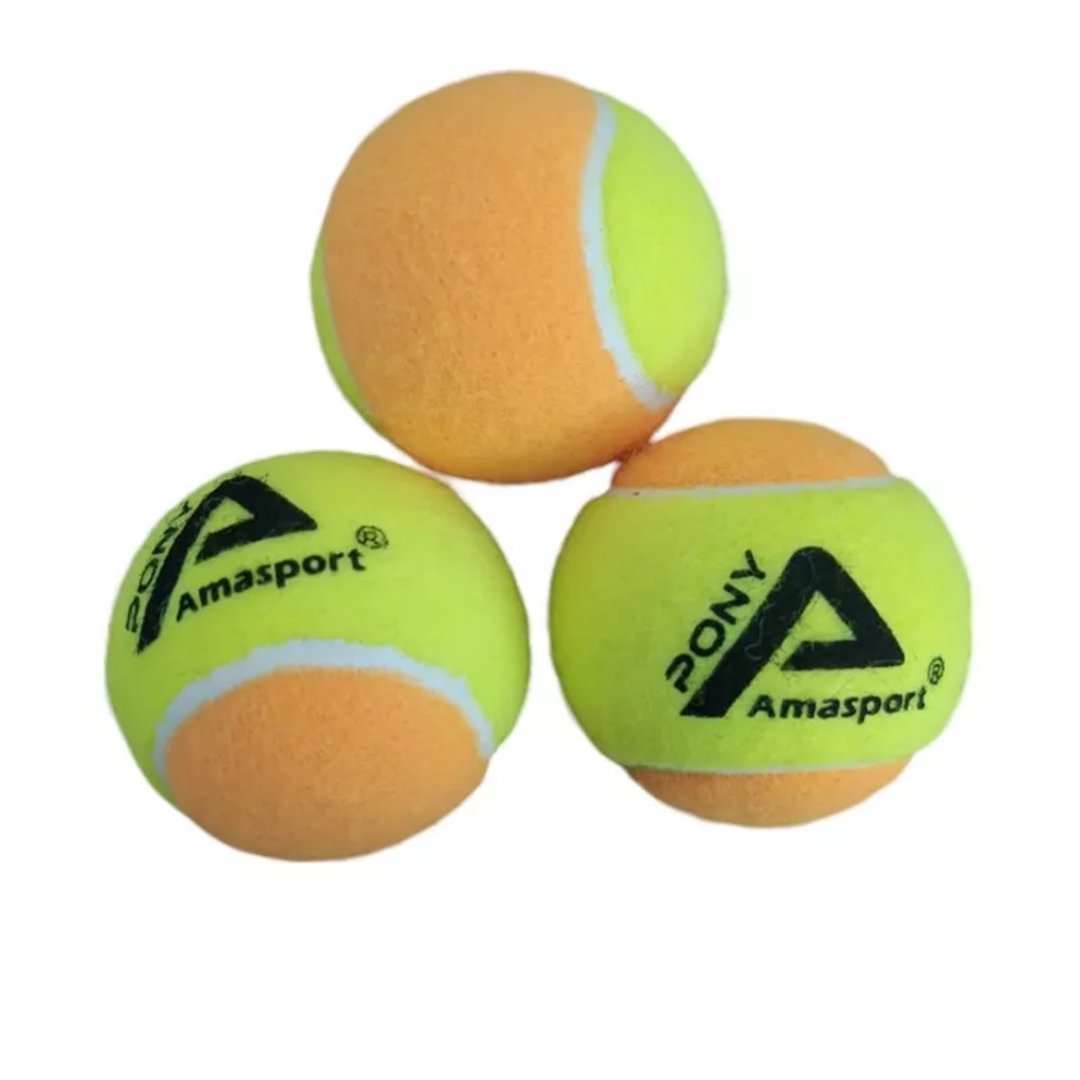 Pelota Suelta De Tenis -- Baja Presion -50% -- Punto Naranja -- Amasport -- Pony