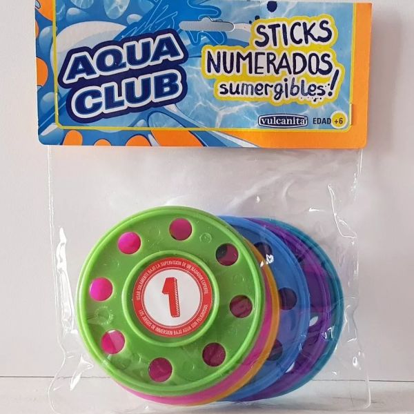 Set De 6 Discos Numerados Para Buceo (sumergibles En Agua)